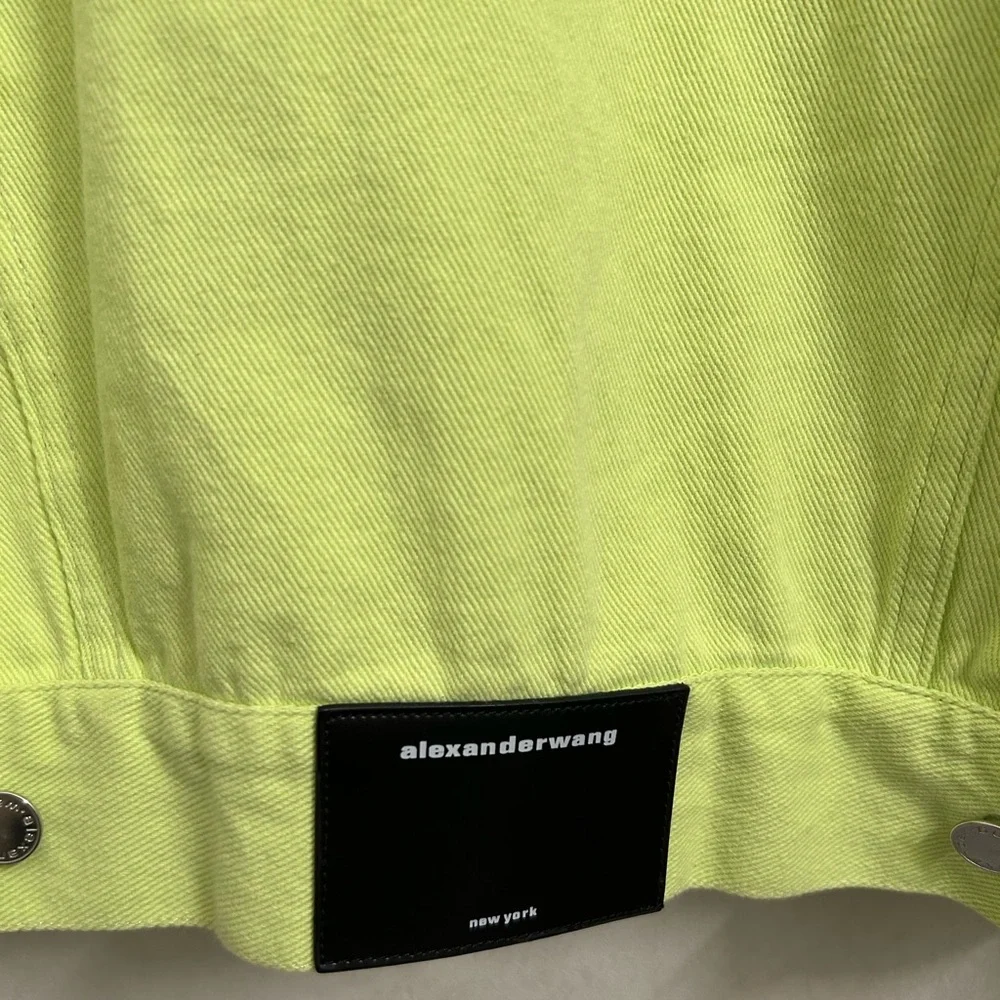 Alexander Wang Yellow Denim Game Jacket size small - Picture 8 of 11